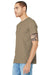 Bella + Canvas BC3001/3001C Mens Jersey Short Sleeve Crewneck T-Shirt Tan Model 3Q