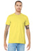 Bella + Canvas BC3001/3001C Mens Jersey Short Sleeve Crewneck T-Shirt Yellow Model Front