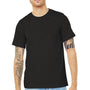 Bella + Canvas Mens Heather CVC Short Sleeve Crewneck T-Shirt - Heather Black