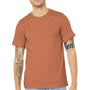 Bella + Canvas Mens Heather CVC Short Sleeve Crewneck T-Shirt - Heather Autumn Orange