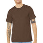 Bella + Canvas Mens Heather CVC Short Sleeve Crewneck T-Shirt - Heather Brown