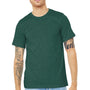 Bella + Canvas Mens Heather CVC Short Sleeve Crewneck T-Shirt - Heather Forest Green