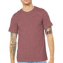 Bella + Canvas Mens Heather CVC Short Sleeve Crewneck T-Shirt - Heather Mauve
