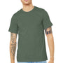 Bella + Canvas Mens Heather CVC Short Sleeve Crewneck T-Shirt - Heather Military Green