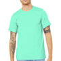 Bella + Canvas Mens Heather CVC Short Sleeve Crewneck T-Shirt - Heather Mint Green
