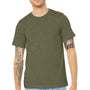 Bella + Canvas Mens Heather CVC Short Sleeve Crewneck T-Shirt - Heather Olive Green