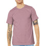 Bella + Canvas Mens Heather CVC Short Sleeve Crewneck T-Shirt - Heather Orchid