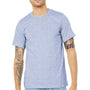 Bella + Canvas Mens Heather CVC Short Sleeve Crewneck T-Shirt - Heather Prism Blue