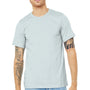 Bella + Canvas Mens Heather CVC Short Sleeve Crewneck T-Shirt - Heather Prism Ice Blue