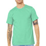 Bella + Canvas Mens Heather CVC Short Sleeve Crewneck T-Shirt - Heather Prism Mint Green