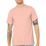 Bella + Canvas Mens Heather CVC Short Sleeve Crewneck T-Shirt - Heather Prism Peach