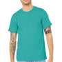 Bella + Canvas Mens Heather CVC Short Sleeve Crewneck T-Shirt - Heather Sea Green