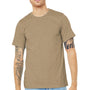Bella + Canvas Mens Heather CVC Short Sleeve Crewneck T-Shirt - Heather Tan