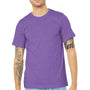 Bella + Canvas Mens Heather CVC Short Sleeve Crewneck T-Shirt - Heather Team Purple