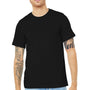 Bella + Canvas Mens Heather CVC Short Sleeve Crewneck T-Shirt - Solid Black Blend