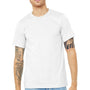 Bella + Canvas Mens Heather CVC Short Sleeve Crewneck T-Shirt - Solid White Blend