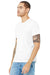 Bella + Canvas 3001U/3001USA Mens USA Made Jersey Short Sleeve Crewneck T-Shirt White Model 3Q
