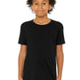 Bella + Canvas Youth Jersey Short Sleeve Crewneck T-Shirt - Black