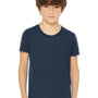 Bella + Canvas Youth Jersey Short Sleeve Crewneck T-Shirt - Heather Navy Blue