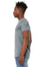 Bella + Canvas BC3301/3301C/3301 Mens Jersey Short Sleeve Crewneck T-Shirt Heather Grey Model Side