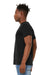 Bella + Canvas BC3301/3301C/3301 Mens Jersey Short Sleeve Crewneck T-Shirt Solid Black Model Side