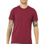Bella + Canvas Mens Short Sleeve Crewneck T-Shirt - Cardinal Red