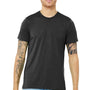 Bella + Canvas Mens Short Sleeve Crewneck T-Shirt - Charcoal Black