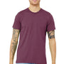 Bella + Canvas Mens Short Sleeve Crewneck T-Shirt - Maroon