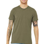 Bella + Canvas Mens Short Sleeve Crewneck T-Shirt - Olive Green