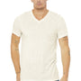 Bella + Canvas Mens Short Sleeve V-Neck T-Shirt - Oatmeal