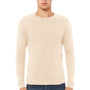 Bella + Canvas Mens Jersey Long Sleeve Crewneck T-Shirt - Natural