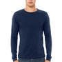 Bella + Canvas Mens Jersey Long Sleeve Crewneck T-Shirt - Navy Blue