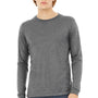 Bella + Canvas Mens Jersey Long Sleeve Crewneck T-Shirt - Grey