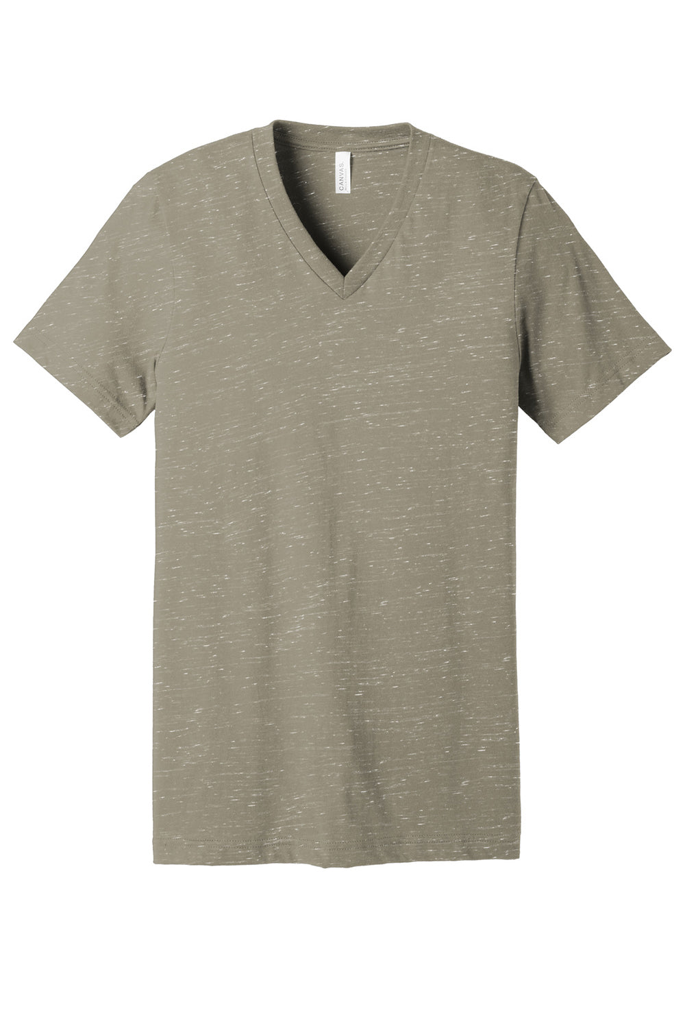 Bella + Canvas BC3655/3655C Mens Textured Jersey Short Sleeve V-Neck T-Shirt Stone Marble Flat Front