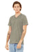 Bella + Canvas BC3655/3655C Mens Textured Jersey Short Sleeve V-Neck T-Shirt Stone Marble Model 3Q