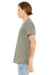 Bella + Canvas BC3655/3655C Mens Textured Jersey Short Sleeve V-Neck T-Shirt Stone Marble Model Side