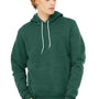 Bella + Canvas Mens Sponge Fleece Hooded Sweatshirt Hoodie w/ Pouch Pocket - Heather Forest Green