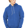 Bella + Canvas Mens Sponge Fleece Hooded Sweatshirt Hoodie w/ Pouch Pocket - Heather True Royal Blue