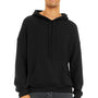 Bella + Canvas Mens Sponge Fleece Hooded Sweatshirt Hoodie w/ Pouch Pocket - Black