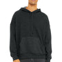 Bella + Canvas Mens Sponge Fleece Hooded Sweatshirt Hoodie w/ Pouch Pocket - Heather Dark Grey