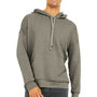 Bella + Canvas Mens Sponge Fleece Hooded Sweatshirt Hoodie w/ Pouch Pocket - Heather Stone