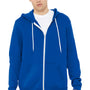 Bella + Canvas Mens Fleece Full Zip Hooded Sweatshirt Hoodie w/ Pockets - True Royal Blue