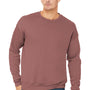 Bella + Canvas Mens Fleece Crewneck Sweatshirt - Mauve