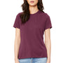Bella + Canvas Womens Relaxed Jersey Short Sleeve Crewneck T-Shirt - Maroon