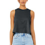 Bella + Canvas Womens Cropped Tank Top - Heather Dark Grey
