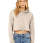 Bella + Canvas Womens Cropped Fleece Hooded Sweatshirt Hoodie - Heather Dust
