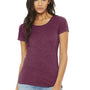 Bella + Canvas Womens Short Sleeve Crewneck T-Shirt - Maroon - Closeout