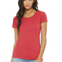 Bella + Canvas Womens Short Sleeve Crewneck T-Shirt - Red - Closeout