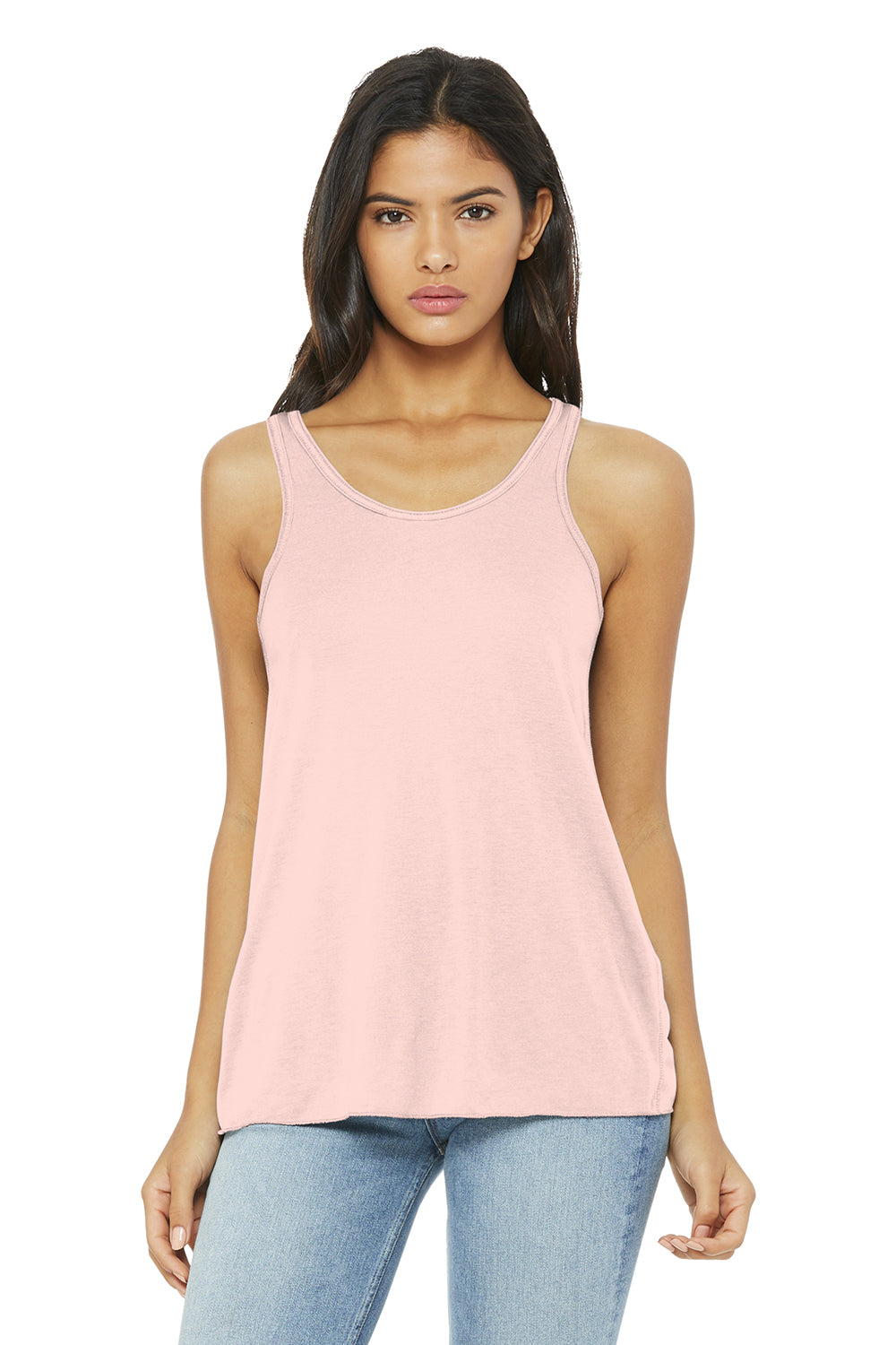 Bella + Canvas BC8800/B8800/8800 Womens Flowy Tank Top Soft Pink Model Front