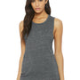 Bella + Canvas Womens Flowy Muscle Tank Top - Asphalt Grey Slub - Closeout